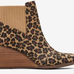 Toms Animal Print Wedge Shoes
